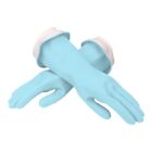 Casabella Waterblock Premium Latex Gloves With Tapered Fit  Aqua  6 Pack  Medium