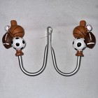 Sports Curtain wall Hook Set Of 2 Basketball Football Soccer Baseball Kids Room