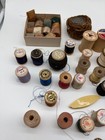 Lot Of  Thread Spools Antique Wooden Spools Sewing Various Sizes