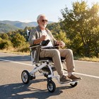 Electric Wheelchair For Adult  Dual Batteries  Telescopic Handle  Powerful Motor