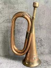Antique Us 7th Cavalry Bugle Company A C 1880 s Brass Bugle Patina Union Music