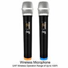 Karaoke Microphone Mixer System Set With Dual Uhf Wireless Mic Hdmi   Aux In out