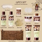 Spa Gift Basket For Women  Coconut Bath And Body Gift Basket With Shower Stea   