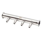 1 5  Tri Clamp To Npt Four-way Manifold  4 1 2  Npt Male 24  Length Ss304