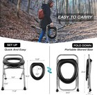 Heavy Duty Stainless Steel Camping 350lbs Camp Toilet Portable For Hiking Travel