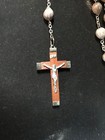 Vintage Rosary Cross Crucifix Medal Virgin Mary jesus  Beads