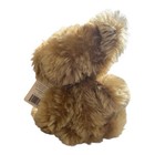 First   Main Teddy Bear Plush Brown Tan Stuffed Animal Houndstooth Bow Tie 10 In