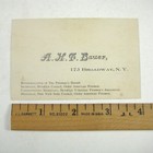 Fireman Bauer Brooklyn Ny Business Card Broadway Historian Herald Circa 1900