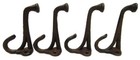 Lot 4 New Antique-style Rustic Flat Top Hat Coat Hooks Cast Iron Wall Mount