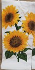 Set Of 2 Same Printed Terry Kitchen Towels  16 x26   3 Sunflowers   2   Am