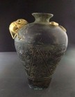 Antique Excellent  Ancient Bronze Primitive Pot Carvings Statue