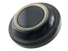 Vintage Ladies Bakelite Round Black Button With Wire Work Fur Coat 1 1 8in N898