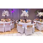 100pcs Stretch Wedding Rose Gold Chair Sashes With Buckle Slider Sashes Bow D   