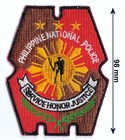 Philippine National Police Pnp Officer Brown Red Embroidered Sleeve Patch