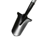 Ckg Carbon Metal Detecting Shovel Digging Tool With Double Serrated Blade Black