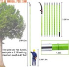 7 3-27 Ft Manual Pole Saw Extendable Tree Trimmer pole Saws For Tree Trimming   