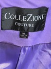 Collezioni Couture Beaded Evening Jacket Size16 Orchidee Purple Treble Clef Gala