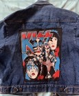 Kiss Vintage Denim Jacket Blue - Men   s L  Patches Pins