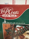 New  J p Coats Latch Hook Kit 1997 Plaid Bear Christmas Holiday Craft Rug Wall 