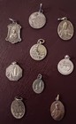 Vintage Mixed Lot Of 9 Religious Pendants   Medals  