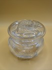 Vintage Cut Glass Vanity Set Of 3  Dresser Jars Perfume Bottle Starburst 1930   s