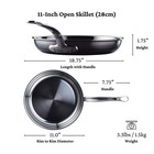Hestan Nanobond   Titanium Stainless-steel Skillet Fry Pans  11   Fast Delivery