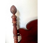 Vintage 50s Wood Twin Bed Frame Colonial Revival Cherry Posts Pineapple Finials