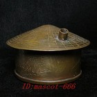 3 2 Inch Old Chinese Bronze Carving Flower Bird Landscape Water Drop Collection