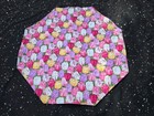 Handmade Quilted Table Topper Tulips Summer Flower Floral Zinnia Reversible