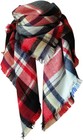 Tartan Blanket Scarf Stylish Winter Warm Pashmina Wrap Shawl Red White Yellow