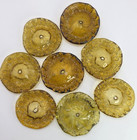 Lot Of 24 Antique Mix Color Hand-blown Rosettes Crystal Chandelier Lamp Parts 2 