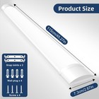 4ft Led Shop Light 6500k Daylight Fixture 40w Led Ceiling Lights Garage Lamp