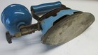 Old  Coleman Gas Powered Sad Iron Blue Wood Handle