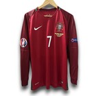 Cristiano Ronaldo  7 Portugal 2016 Home Retro Jersey Long Sleeve