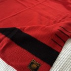Vtg  Early s Whitney Point Red Black English Wool Blanket 72x86