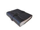Black Leather Bound Journal Notebook Diary Sketchbook Vision Quire 8 5 x6 5 gift