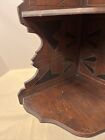 Antique Victorian Eastlake Walnut Corner Shelf 3 Tier Original Paint   Stain  