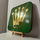 Rolex Crown Shop Display Green Mirror Gold Sign Advertising Wall Mounted 18 Inch