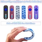 2-pack Baby Remote Control Teether Toy For Babies 6-36 Months Silicone Infant Te