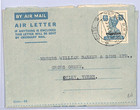 Pakistan India Overprint Stationery Air Letter Karachi Gb Otley 1949 Wh113