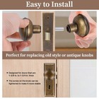 1 Pack Vintage Antique Brass Door Knob Set With Spindle  Vintage Old Style Door