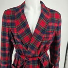 Vintage 1970s Pendleton Macphereson Red Tartan Virgin Wool Belted Robe  m 