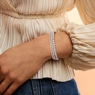 Italian Sterling Silver Jewelry Set  3 3-5mm Bead Stretch Bracelets  7 Inches