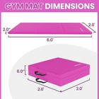 Folding Exercise Gymnastics Mat For Tumbling  2 x6 x2  Gym Workout Mat With C   