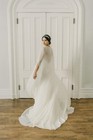 Alexandra Grecco Annika Wedding Dress Cape Jacket Wrap One Size Silk Chiffon