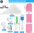 100pc 12in Disposable Piping Tips Set Icing Frosting Pastry Cake Decorating Kit