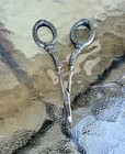 Antique Sterling Silver Manicure Sewing Button Hole Embroidery Scissors Sharp