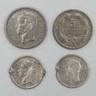 Venezuela Coin Lot  4  - 1945   1946 Silver 1 4 Bolivar  1965 50c  1948 5c