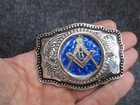 Vintage Free Masons   Masonic Belt Buckle - Made In Usa
