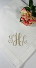 Set Of 1  4  6 And 12 Monogrammed  White Or Beige  natural  Cloth Napkins 
